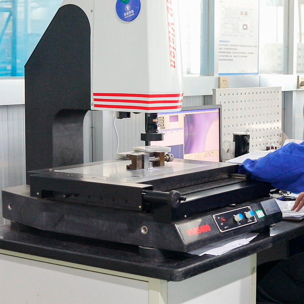 Illustrative quality inspection laboratory with precision measurement equipment