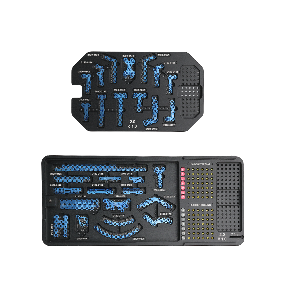 2.0 & 1.0 Maxillofacial Mini Plate Set