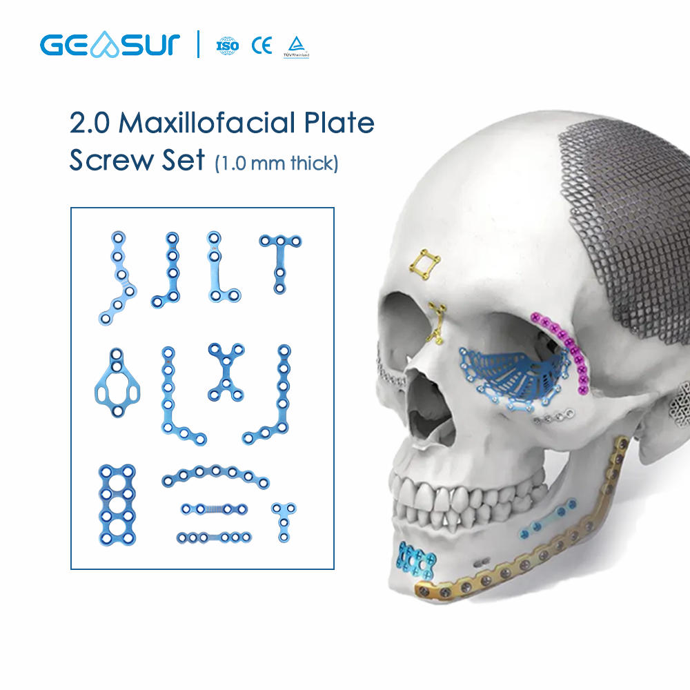 2.0 & 1.0 Maxillofacial Mini Plate Set